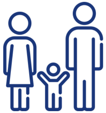 icono mamá papá e hijo