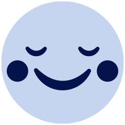 cara relajada y feliz